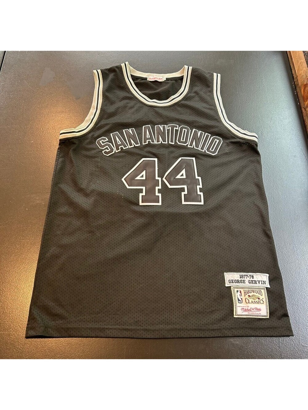 Vintage y2k Authetic San Antonio Spurs George Gervin #44 black basketball jersey
